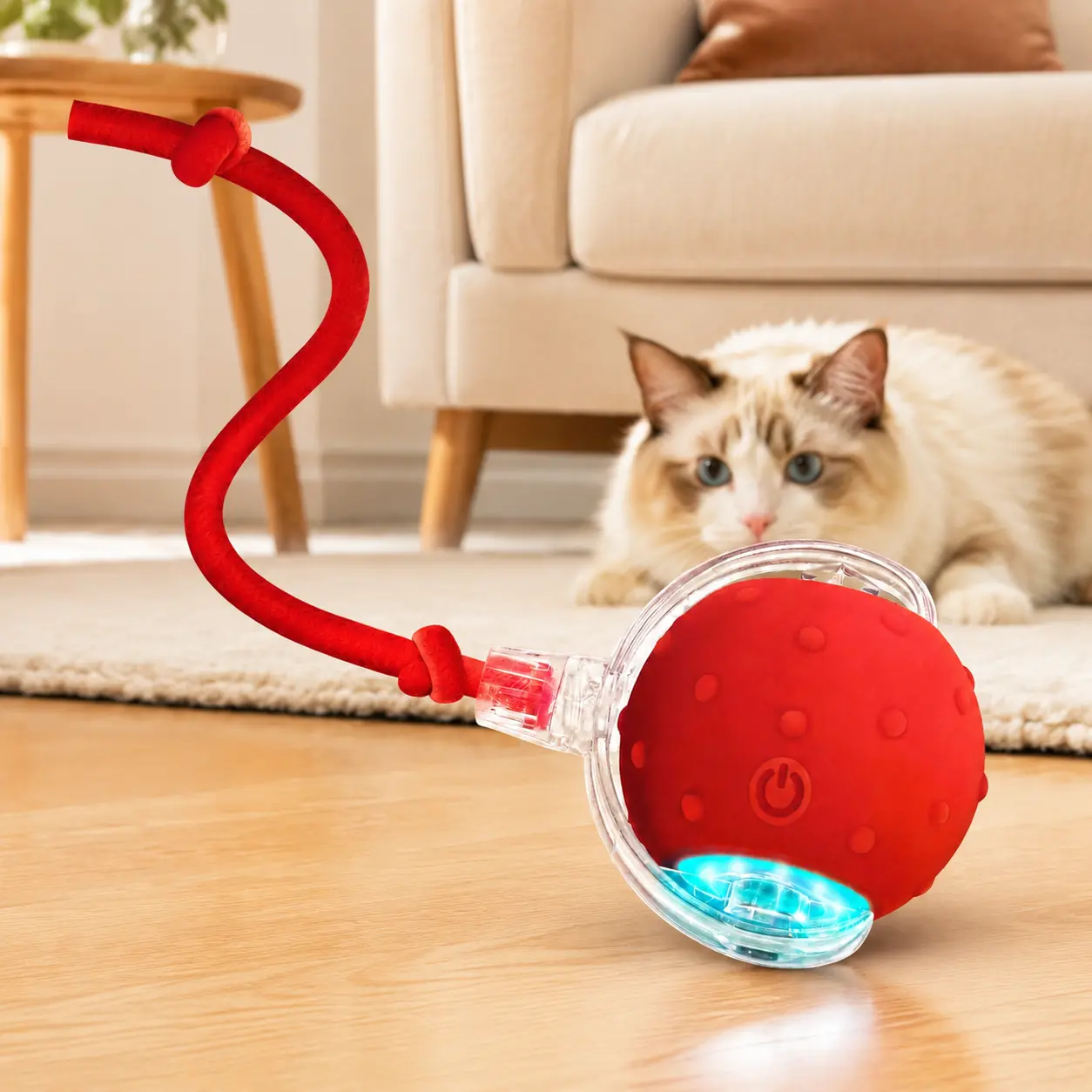 【Pet Toy Ball】2026 Most Popular Pet Toy!  Fun Interactive Cat Dog Toy Ball, Motion Activated Bird Chirping Design, USB Rechargeable Self-Rolling Play Toy Perfect for Rug Use, Relieve Pet Separation Anxiety