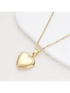 Women Girls Locket Necklace Stainless Steel Silver/Gold Color Photo Lockets That Hold Picture Personalized Gift Custom Heart Image Necklaces