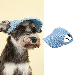 Dog Baseball Hat Adjustable Breathable Mesh Funny Small Dog Hat Sun Hats for Dogs Hat for Dogs with Ear Holes for Hiking Teddy Tzu Terriers（1pcs）