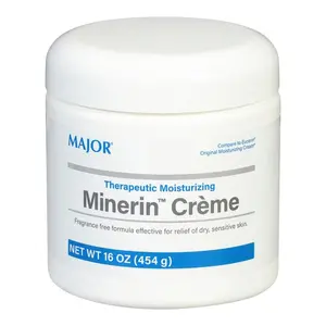 Major Minerin Therapeutic Moisturizing Cream - Gentle Daily Hydrating Moisture Repair Cream for Eczema, Psoriasis | 16 oz Jar