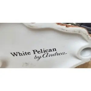 Vintage White Pelican Figurine — Andrea by Sadek | Hand-Painted Porcelain Collectible