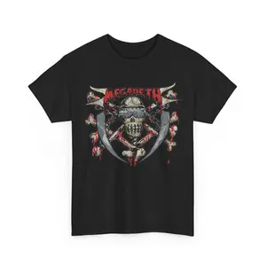 Vintage Skull and Bones Sketch - Megadeth Unisex T-Shirt Full Color