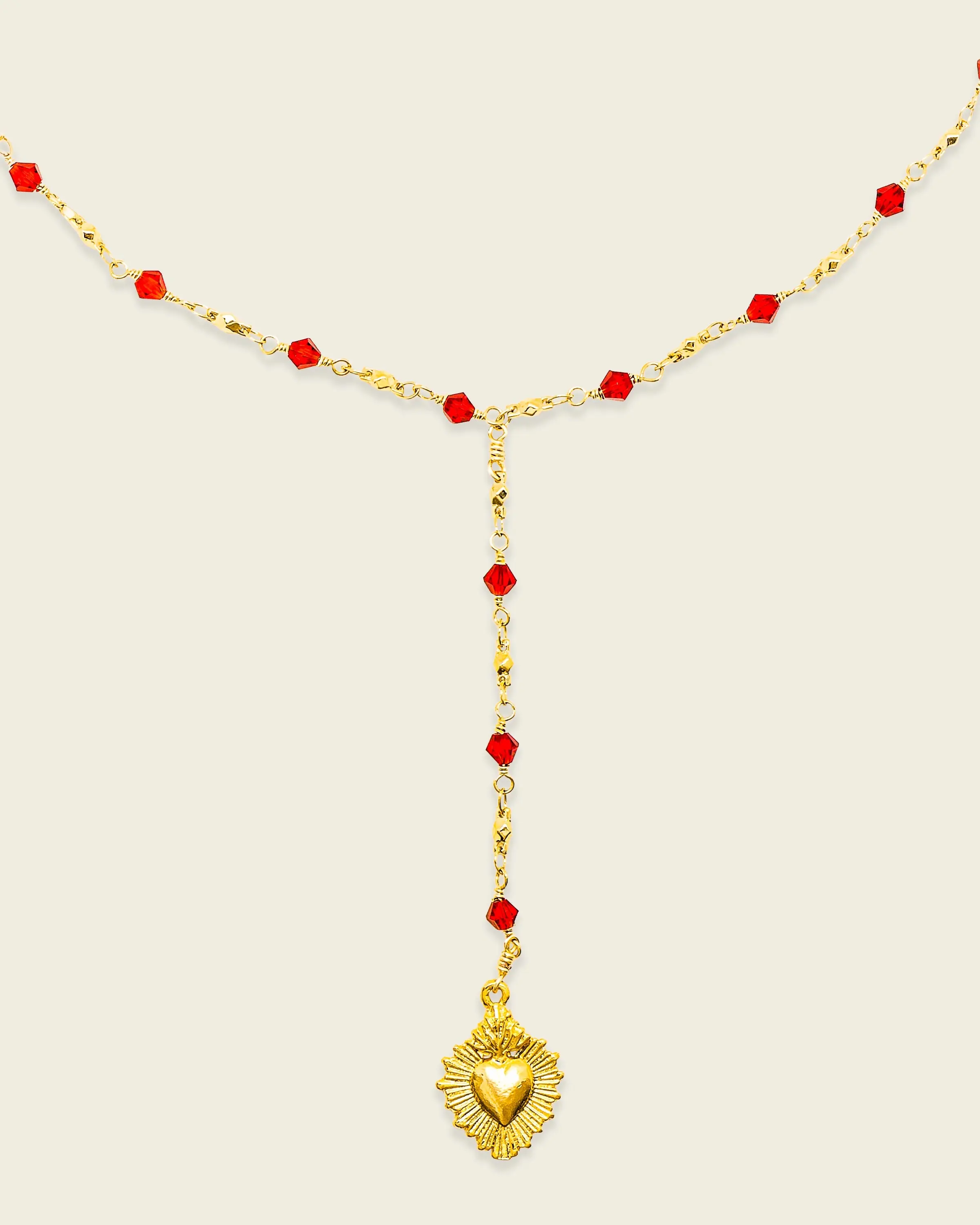 Santa Rojo Cristol Necklace