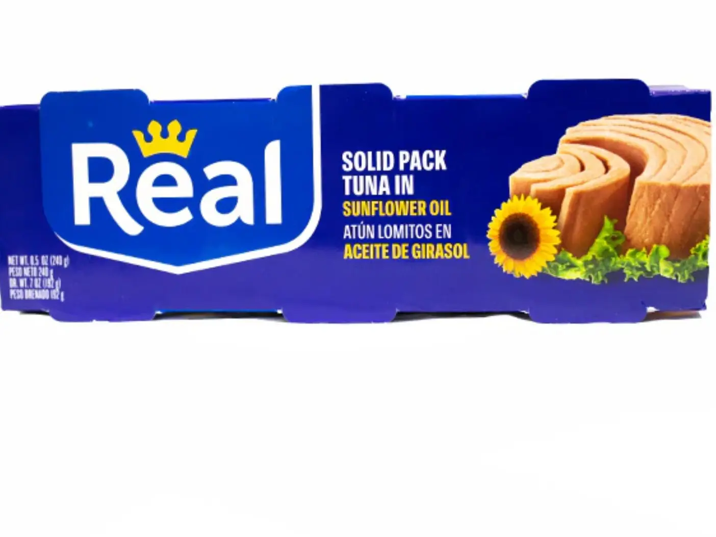 Real Solid Pack Tuna in Sunflower Oil 3-Pack 7.57 oz - Nirsa Brand, Mild Flavor, Perfect for Salads & Sandwiches, No Preservatives