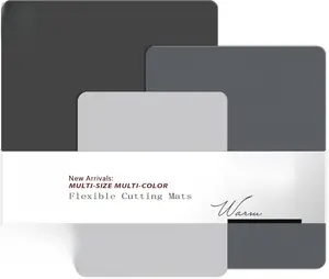 Warm Flexible Plastic Cutting Boards Mats for Kitchen Multi-Sized Non-Slip BPA-Free Dishwasher Safe Chopping Fruit Knives Set