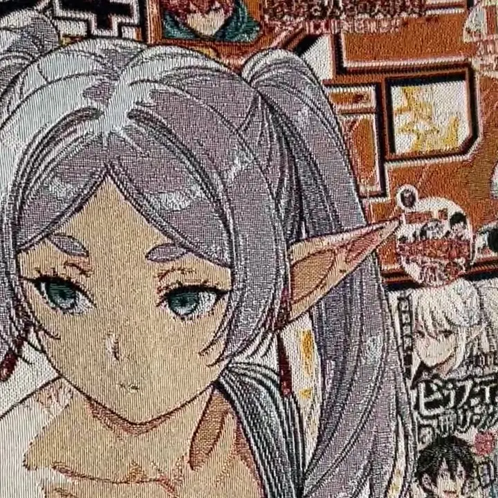 Premium Woven Tapestry Throw - Fantasy Elf Anime Aesthetic