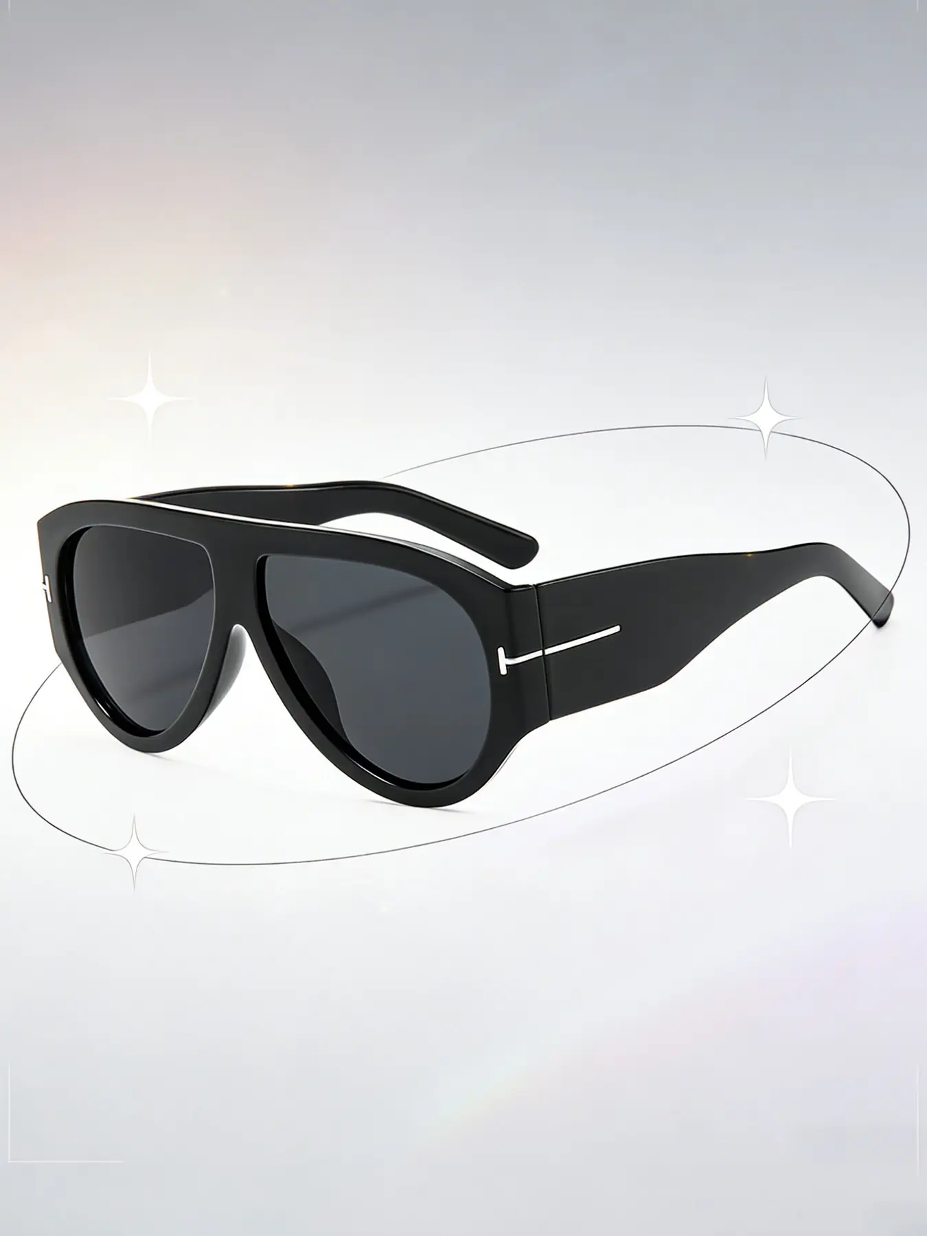 Vintage Large Frame Pilot Sunglasses, Fashionable Frog Style Tinted Glasses, Unisex Uv400 Protection, Outdoor Versatile Anti-Ultraviolet Eyewear