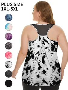 COOTRY【Plus Size】Workout Tank Tops For Women Athletic Wear Gym Work Out Outfits Baggy Gym Fit Tank Top Loose Fit Yoga Racerback Athletic Tops Sleeveless Summer Shirts| Plus Size Fashion| oversized jacket