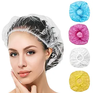 100 Disposable Shower Caps for Home Bathroom Decor, Fashionable Waterproof and Lightweight Hair Protection, Ideal for Parties and Christmas Gifts, Shower Cap Set