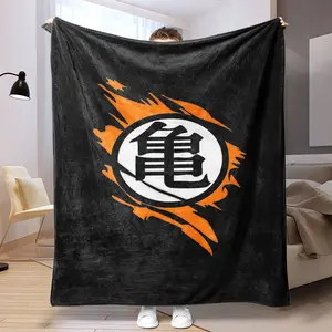 Dragon Ball Z Theme Flannel Soft Comfy Blanket, Digital Print, Lightweight, All Seasons Comfort, Ideal Gift for Christmas, Valentine's Day, Wedding, Birthday
