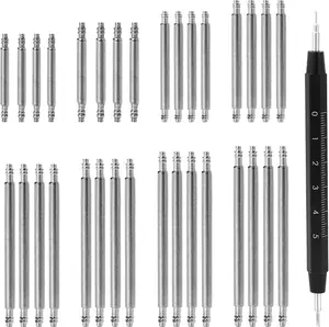 33 count Watch Band Pins Replacement Kit, Watch Spring Bar Tool with Heavy Duty Stainless Steel Pins Spring Bar  for Band Repairing (8 Sizes)