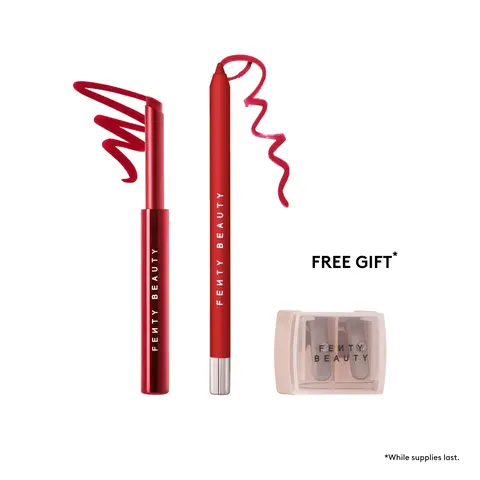 Fenty Beauty TikTok Shop Early Access Exclusive Red Lip Lov’rs Duo: Stunna Stix Soft-glide Matte Lipstick, Trace’d Out Pencil Lip Liner and Free Gift