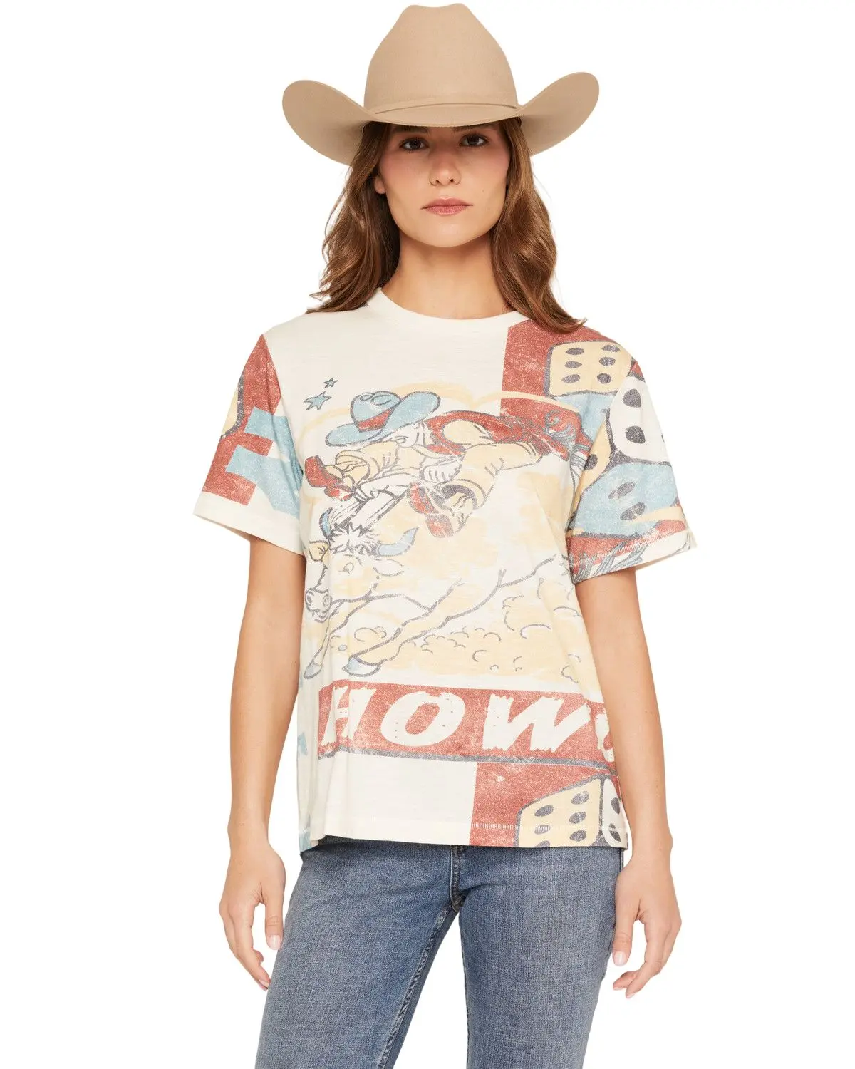 Shyanne Women's Women'S Santa Cruz Conversation Print Short Sleeve - Srsu26t3-Crm