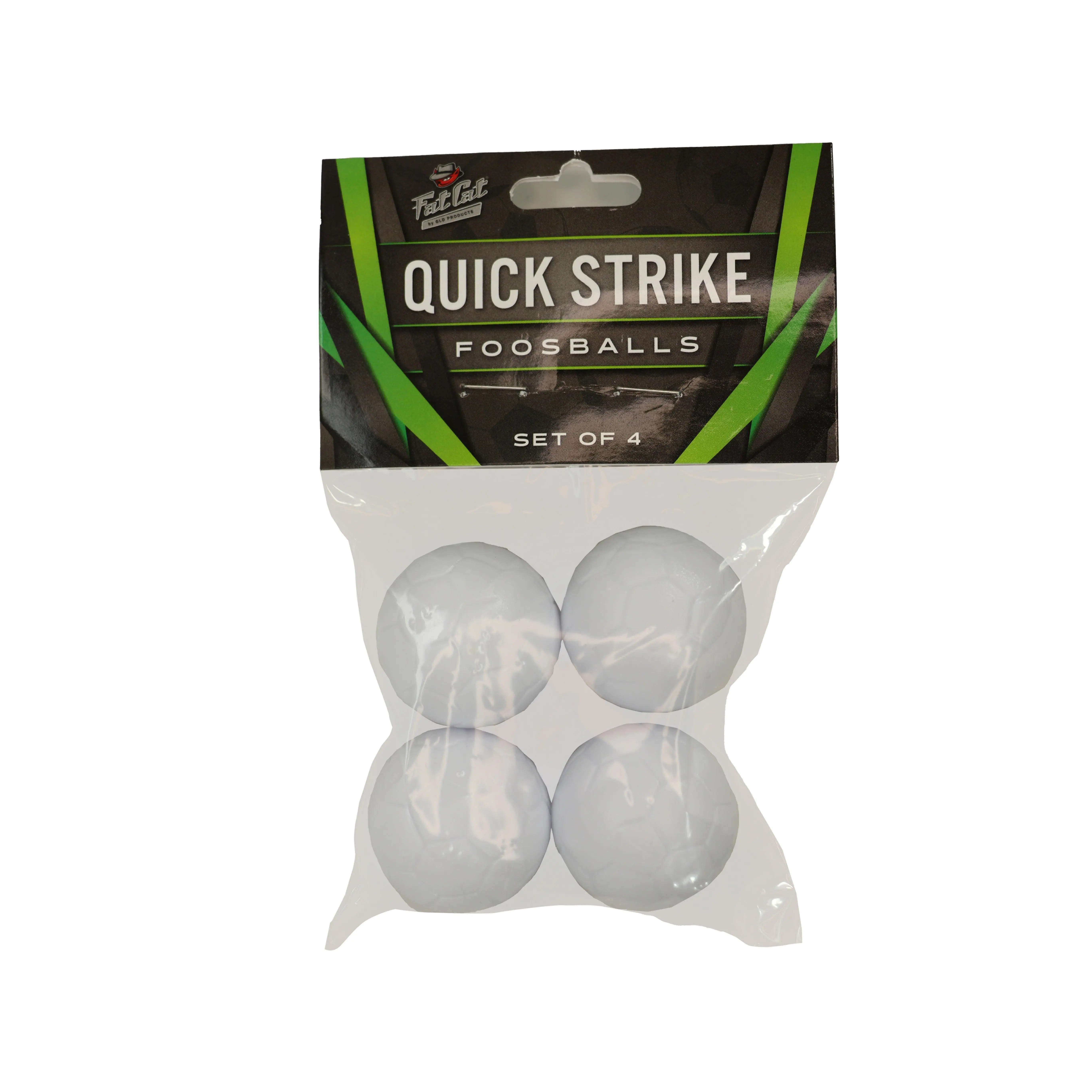 Foosball Replacement Balls, Set of 4 Regulation Size Heavy-Duty White Resin Soccer Balls with a Smooth Surface for High-Speed Tabletop Games, High Impact, Resin Balls