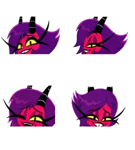 Red Imp Assassin Sticker - Sexy Short Hair Demon Girl Bubbly Killer Anime Vinyl Decal for Car Laptop Hydro Flask - Waterproof Durable Art for Adults