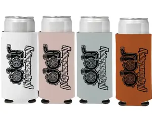 Dirty Diesel Supply Slim Can Cooler with Turbo Logo Drinkware Flasks