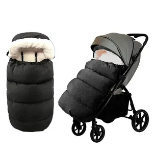 Waterproof Universal Stroller Blanket Thick Winter Footmuff, Baby & Toddler Bunting Sleeping Bag, Cold Weather Stroller Cover (Dark Grey)
