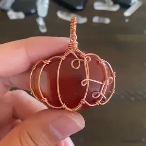 Carnelian Pumpkin Pendant