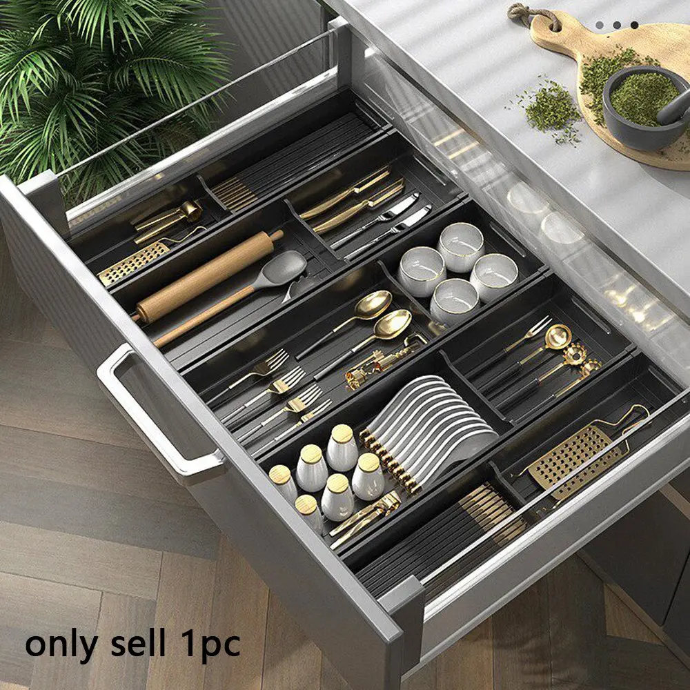 Kitchen drawer divider, tableware storage box, household cabinet divider, knife and fork rack, storage box, kitchen storage