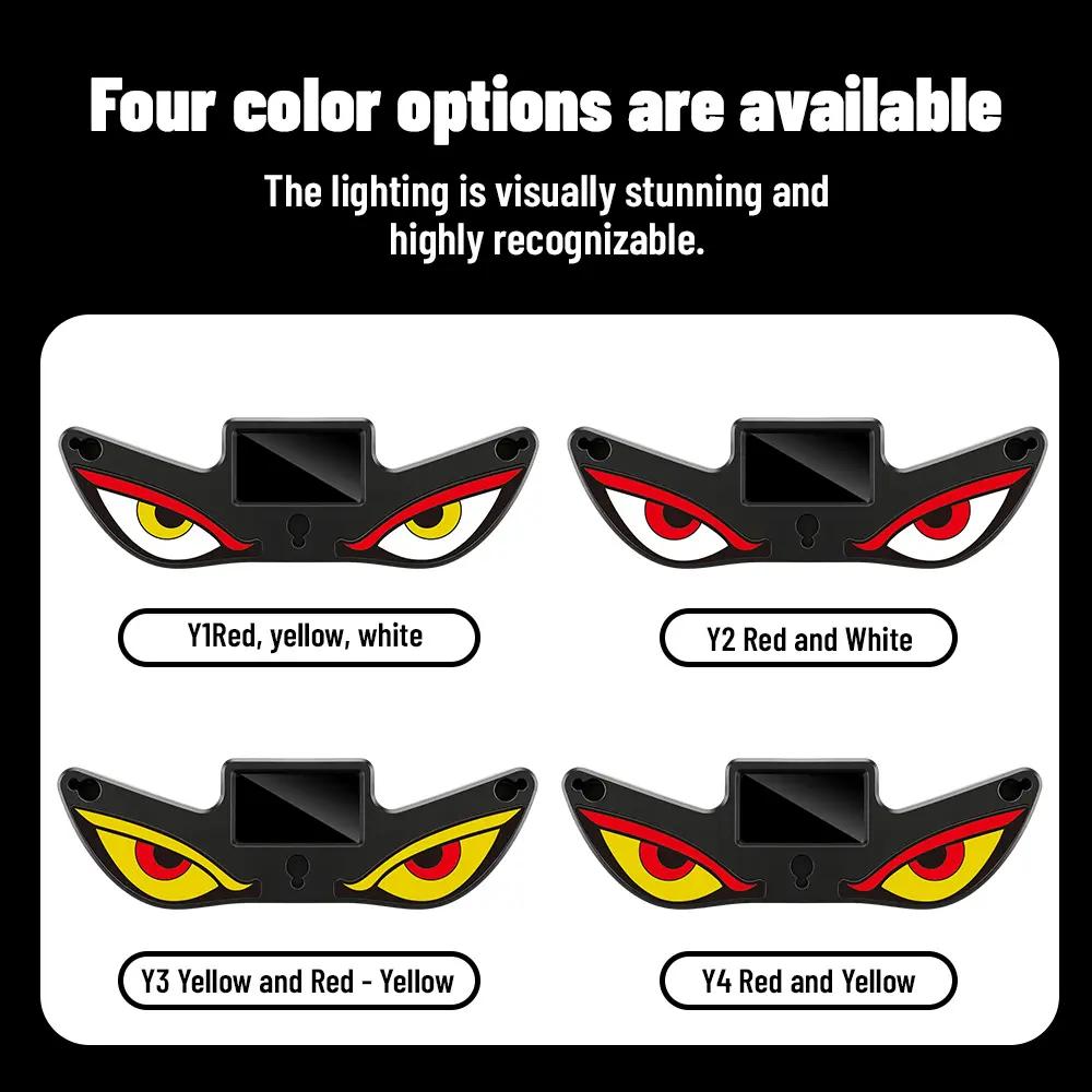 Car Rear Window LED Dynamic Display Light, Vampire Devil Eye Emoji Panel, Auto Decorative Light