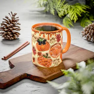 11oz Colorful Mugs, Pumpkin Spice Mug for Fall, Autumn Coffee Cup, Halloween Tea Mug, Festive Drinkware, Seasonal Hot Cocoa Mug