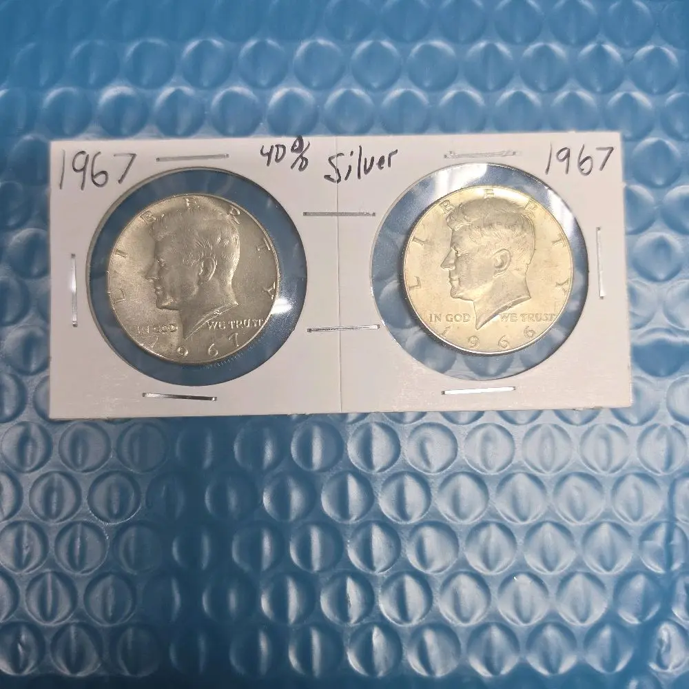 2 Random Year 40% Silver Kennedy Half Dollar