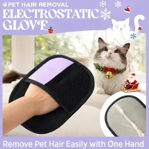 Lesure Pet Hair Remover Glove Electrostatic Removal for Dog & Cat Reusable for Carpet Couch Clothing Furniture One-Hand Hair Removal Machine Washable Travel-Friendly Multi-Surface Use, TikTokShopBlackFriday Choice