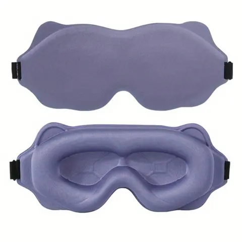Women's 100% Blackout 3D Contour Polyester Lightweight Sleep Mask - Lash-Friendly Adjustable Band, Fits Side/Back Sleepers, 240Cm³ cubed, All Seasons, Camping, Daytime Rest, Meditation Sleep Aid, One Size