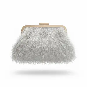 Celeste Feather Clutch