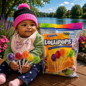 Lollipops, Assorted Fruit-Flavored Hard Candy, Individually Wrapped for Kids' Snacks, Party Favors