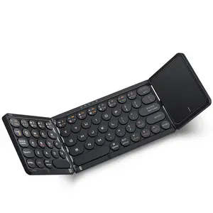 Ultra-Thin Foldable Mini Bluetooth Keyboard, Wireless Portable Keyboard for Tablet/Laptop/Phone, Simple Design for Home Office Travel Folding