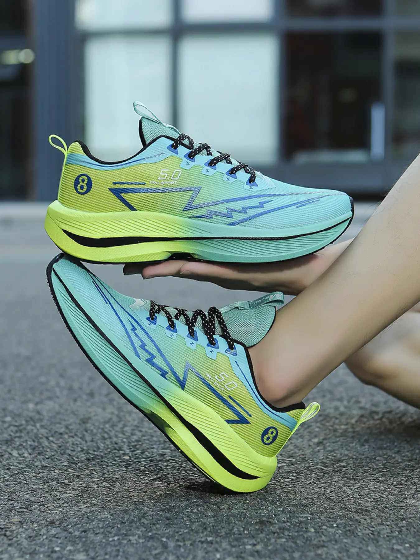neon green running shoes - TikTok Shop display picture 2