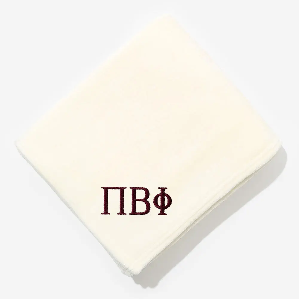 Pi Beta Phi Plush Blanket | Ivory