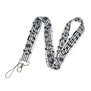 and Music Note Lanyard, Ideal for ID Card Holders and Keys, Cute Neck Strap for Credit Cards, Passports, Mobile Accessories, Cute Lanyards for ID Badges