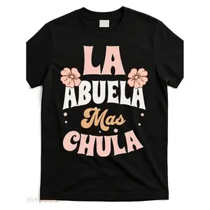 "Stylish Gift for Grandmother Ultra Cute Spanish TShirt New Year Casual Short Sleeve Tee Soft "