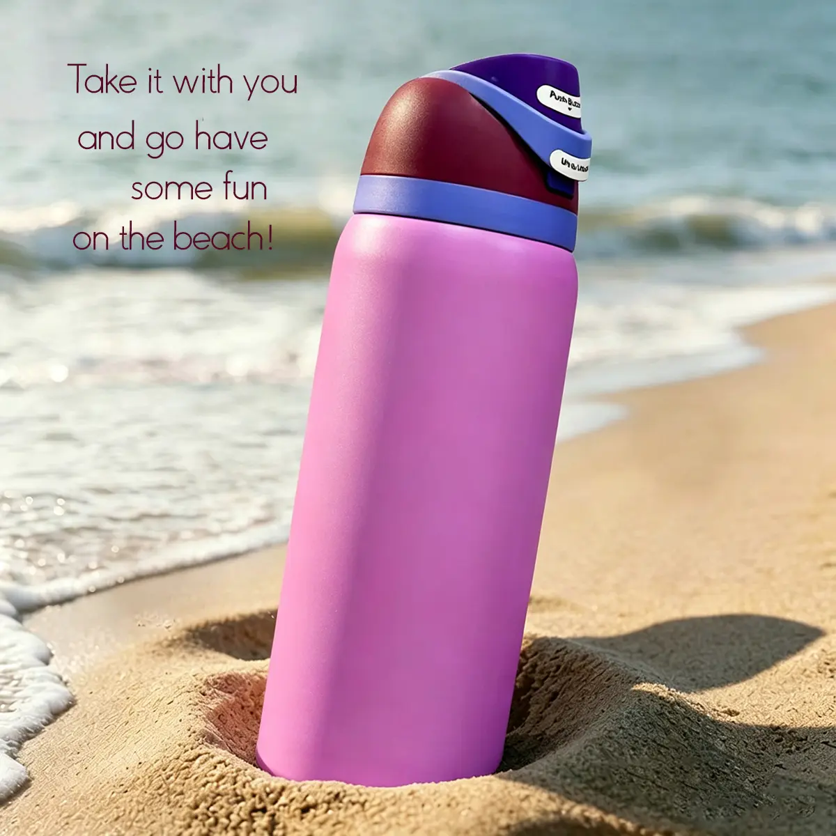 Ow(Purple Sunset) double-layer vacuum outdoor sports water bottle-304L stainless steel Water kettle-32oz/945ml,100% leak-proof portable,keeps ice for 8-12 H-Vacuum Flasks-reusable cup-4th of july decor-Soccer Gear-Summerwins-camping accessories