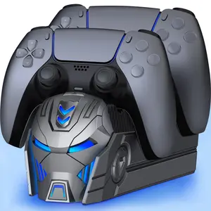 BEBONCOOL PS5 Controller Charger Station for Playstation 5, Beboncool PS5 Accessories, 1 Count,Gray