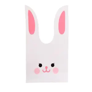 50PCS Bunny Ear Cookie Whimsical Packaging Bags, Perfect for Candy and Baking Party Supplies, Ideal for Kid's Events and Celebrations