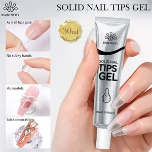 BORN PRETTY Solid Nail Gel, Nail Extension Gel - 30ml Gel Nail for Acrylic Nails, Nail Gel for Fake Nails, Super Strong Gel Cured Needed for Lasting Nail Art Salon Manicure Glue Adhesive