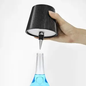 Wireless Bottle Lamp with Touch Control, Adjustable 3 Colors and Dimmable Light, Ideal Nightlight for Bar and Desk Use
