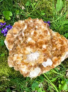 Citrine Cluster with Quartz