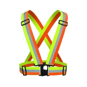 Reflective Adjustable Strap Outdoor Night Ride Evening Traffic Safety Reflective Vest Vest Elastic Band