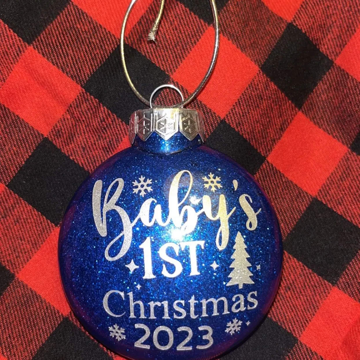 Custom Christmas bulbs! Add name date or anything you’d like!