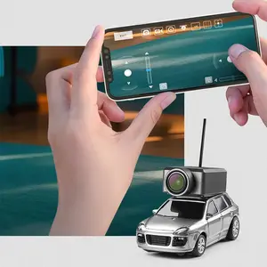 Razordon WL APP-Controlled Fully Proportional FPV Mini RC Car, 1/64 Scale Mini Vehicle Model with WiFi Module, Camera and 3-Speed Modes, for Model Car Enthusiasts (RTR Version)