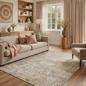 【Deals For You Days】BEIMO Soft Rug – Machine Washable, Non-Slip, Pet Friendly Floor Rug, Area Carpet Ideal for Living Room, Bedroom, Kitchen, Hallway, Complete Interior Decor ,ARP2686-BROWN