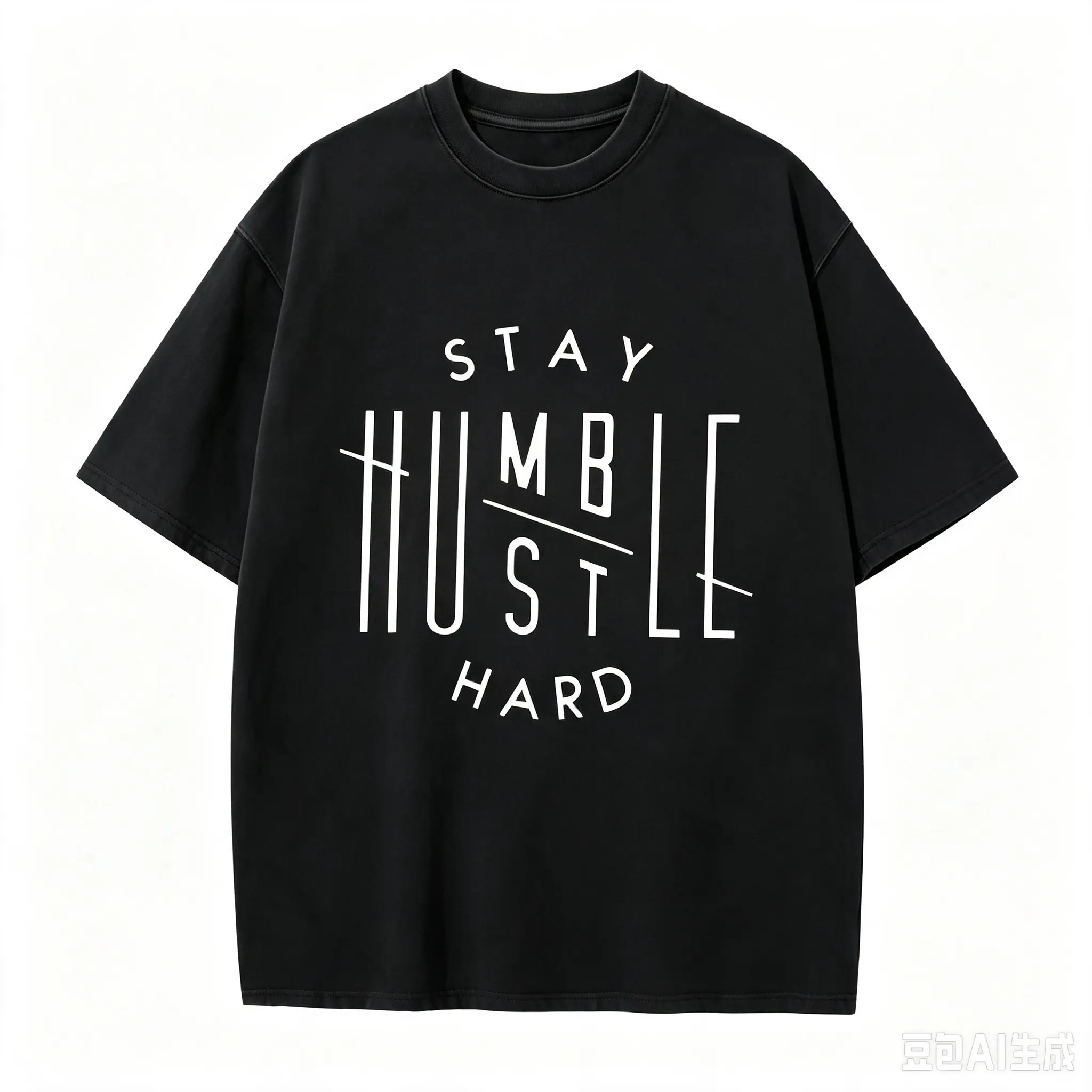 [Classic Street Style] Classic Street Style | Stay Humble Hustle Hard T Shirt | Men's Fashion Casual Trendy Short Sleeve Tee