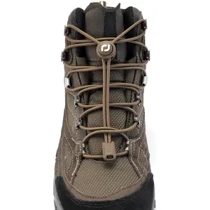 Extra Long No Tie Shoelaces - Elastic Tieless Round Boot Laces for Hiking Shoes, Work Boots and Running Sneakers