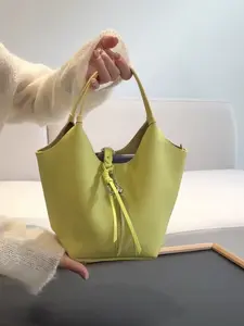 New Large Capacity Basket Bag for Women, High Aesthetic Crossbody Handbag, Stylish Commuter Backpack, Fashionable Daily Use, Casual Commuter Bag, Leather Crossbody Bag, Casual Shoulder Bag