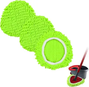 Mop Replace Head for O Cedar, Spin Mop Heads Replacements for Ocedar Easywring 1 Tank Spin Mop, Chenille Duster for Ocedar Mop Include 3 Pack Microfiber Chenille Mop Pad for Ocedar Spin Mop Yuunaie