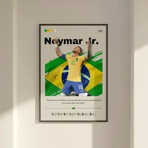 Neymar Jr. poster, print fan gift, Football print, Neymar Jr. print art